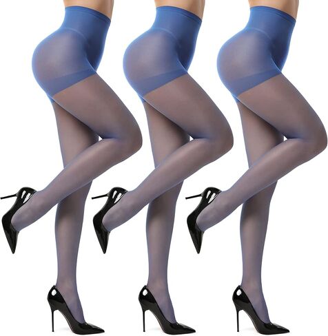 EVERSWE 3 Pairs Women's Sheer Tights 20D, High Waist Control Top Pantyhose Hosiery in Saudi Arabia