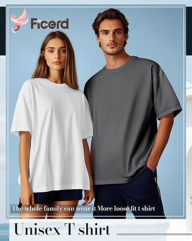 Ficerd 5 Pack Men's Big and Tall Shirts Short Sleeve Cotton Tee Summer Crew Neck Oversize Top Loose Fit Shirt Multipack in Kuwait