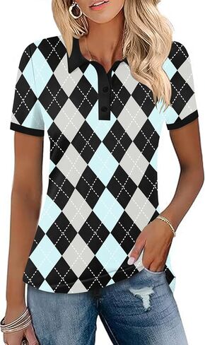 Lomon Womens Golf Polo Dorts Short Sleeve Tops Tops Lightweight Moisture Wicking Tennis Activewear S-XXL in Kuwait