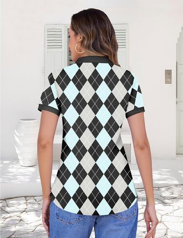 Lomon Womens Golf Polo Dorts Short Sleeve Tops Tops Lightweight Moisture Wicking Tennis Activewear S-XXL in Kuwait