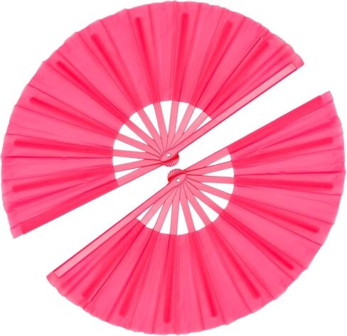 13 Inch Clack Popping Line Dancing Fans Boots on The Ground Large Foldable Hand Fan Make Sound for Dance Rave (Black 2 Pack) in Kuwait