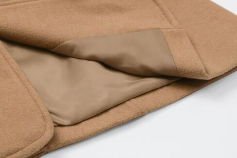 Chartou Women Solid Color Blazer Wool Blend Office Business Office Open Front Short Jacket Coat Coat in Kuwait