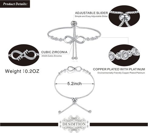 Gifts for Women Mom, Infinity Love Bracelets for Women Girls Girlfriend, Birthday Mothers Day Jewelry Gifts for Mom Wife from Daughter Son in Kuwait