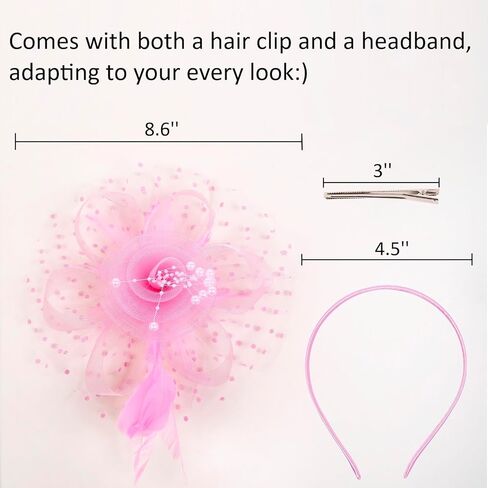 WOVOWOVO Women's Fascinators Hats Fascinators for Women Tea Party Cocktail Wedding Headwear Headband for Women Girls in Kuwait