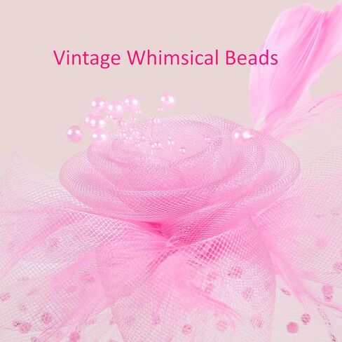 WOVOWOVO Women's Fascinators Hats Fascinators for Women Tea Party Cocktail Wedding Headwear Headband for Women Girls in Kuwait