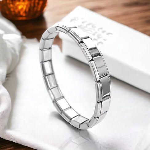Uny Jewel Shiny 9mm Italian Charm Starm Bracelets 18 Links DIY تخصيص تخصيص مرن متشابك in Kuwait