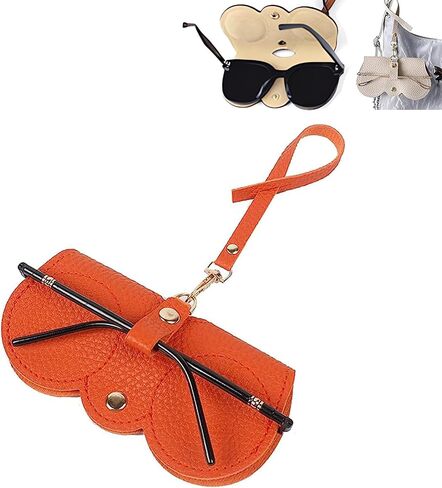 3 Pack Soft Leather Sunglasses Bag, Soft Leather Sunglasses Bag with Strap, Portable Glasses Case Holder Sunglasses Pouch in Saudi Arabia
