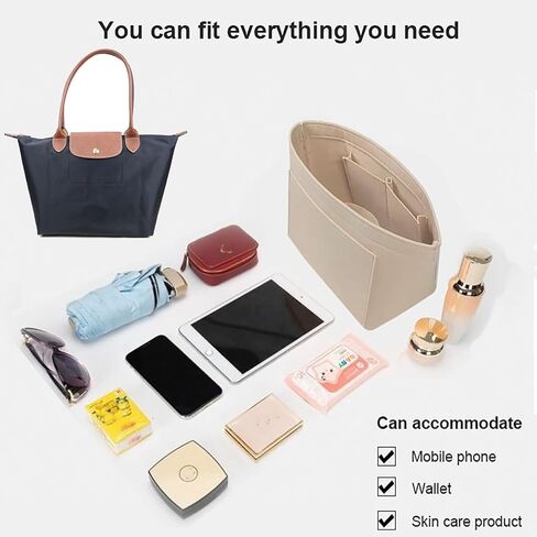 Lckaey Purse Organizer Insert for le pliage large Handbags Insert Organizer1012beige-L in Saudi Arabia
