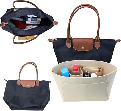 Lckaey Purse Organizer Insert for le pliage large Handbags Insert Organizer1012beige-L in Saudi Arabia