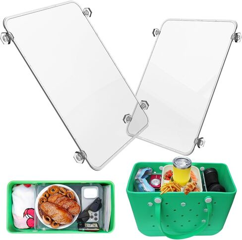 Divider Tray for Bogg Bag Accessories for Bogg Bags X Large Original Beach Bag Accessories Organizing Bags and Divide Space Transparent 2PCS in Saudi Arabia