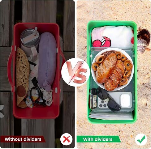 Divider Tray for Bogg Bag Accessories for Bogg Bags X Large Original Beach Bag Accessories Organizing Bags and Divide Space Transparent 2PCS in Saudi Arabia