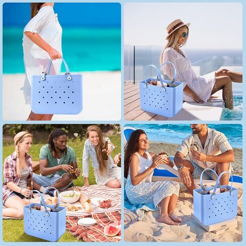 XYFuuee Beach Bag Organizer Inserts for X Large Bogg Bag Accessories, Original XL Lightweight Mesh Insert Divider Pouch, Organizing Rubber Tote Bags, Save Storage Space (Gray) in Saudi Arabia