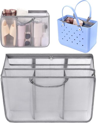 OUTXE Beach Bag Organizer Compatible with X Large Bogg Bag Accessories Inserts, Lightweight Mesh Insert Divider Pouch for Original XL Bogg Bags, Beach Tote Bags Insert for Organizing in Saudi Arabia