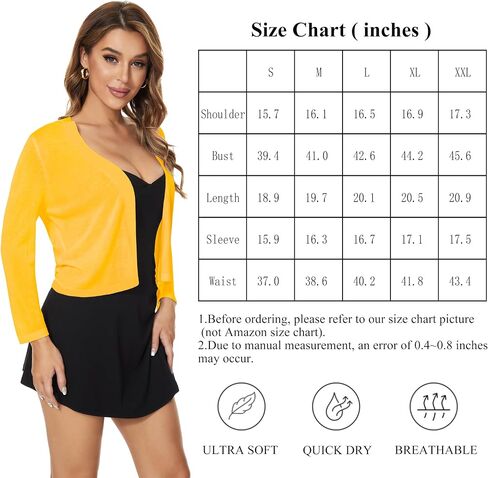 Satuun للسيدات 3/4 Sleeve Bolero يتجاهل خفيفة الوزن سترات كارديجان مفصلة in Kuwait