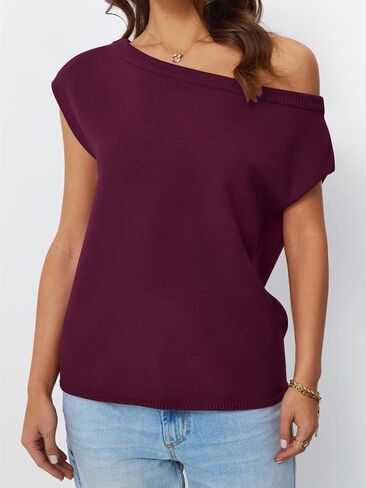 Lillusory Womens Short Sleeve قبالة سفن الصوفية الصيفية التي تخرج من قمم خفيفة الوزن متماسكة 2025 in Kuwait