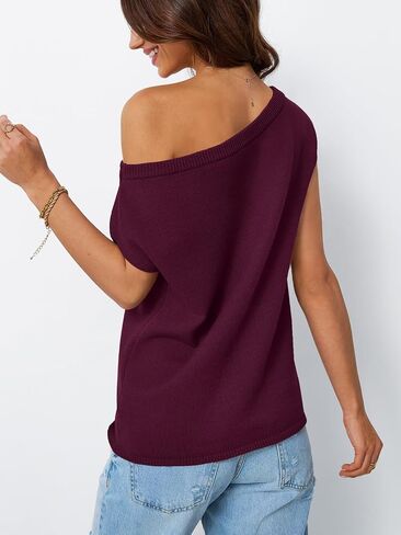 Lillusory Womens Short Sleeve قبالة سفن الصوفية الصيفية التي تخرج من قمم خفيفة الوزن متماسكة 2025 in Kuwait