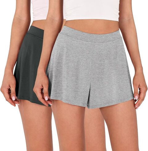 ODODOS 2-Pack Ultra-Soft Modal Lounge Shorts for Women – Lightweight & Breathable Sleepwear, 3" Inseam in Saudi Arabia