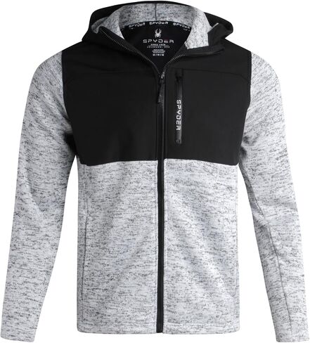 Spyder Men's Sweater Fleece Jacket - Lightweight Insulated Performance Full Zip Hooded Outdoor Jacket for Men (Sizes: S-XXL) in Saudi Arabia
