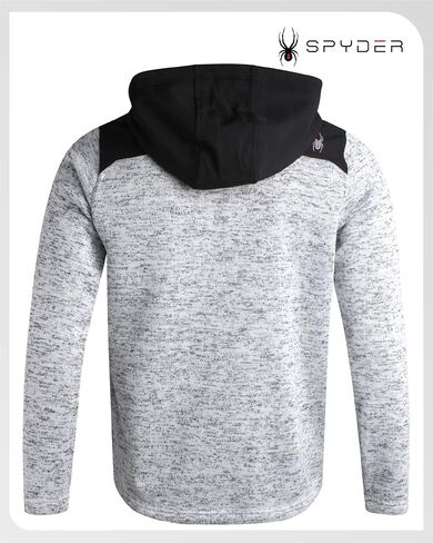 Spyder Men's Sweater Fleece Jacket - Lightweight Insulated Performance Full Zip Hooded Outdoor Jacket for Men (Sizes: S-XXL) in Saudi Arabia