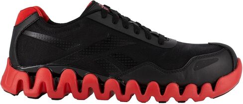 Reebok Men's Rb3016 Zig Pulse Work Safety Composite Toe Shoe Black and Red Industrial & Construction in Saudi Arabia