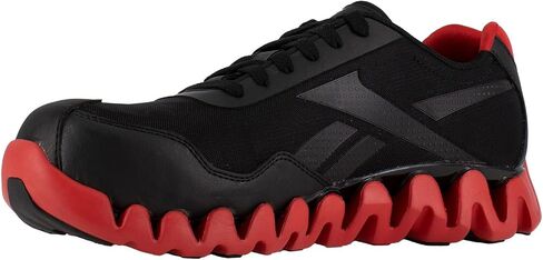 Reebok Men's Rb3016 Zig Pulse Work Safety Composite Toe Shoe Black and Red Industrial & Construction in Saudi Arabia