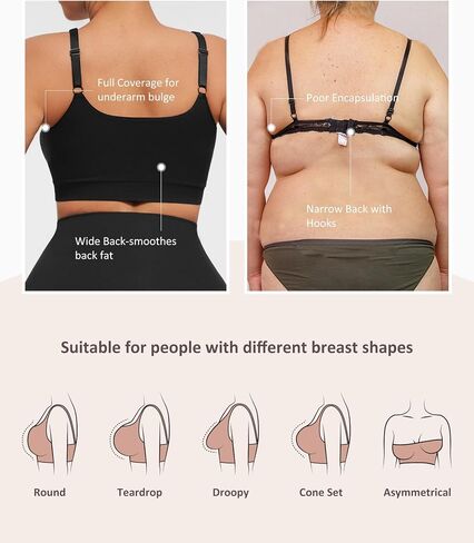 FeelinGirl Zip Front Closure Bras for Women No Underwire Compression Post Surgery Bra with Wide Adjustable Straps in Kuwait