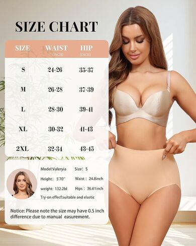LEVAO Women Tummy Control Underwear, High Waisted Seamless Panties No Show Postpartum Briefs 4 Pack S-XXL in Saudi Arabia