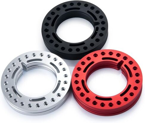 RCLIONS 4pcs Aluminum 1.9inch RC Beadlock Wheel Rim Replacement Ring for 1/10 RC Crawler Car 1.9" Wheels/Rims (Silver) in Kuwait