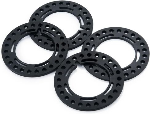 RCLIONS 4pcs Aluminum 1.9inch RC Beadlock Wheel Rim Replacement Ring for 1/10 RC Crawler Car 1.9" Wheels/Rims (Silver) in Kuwait