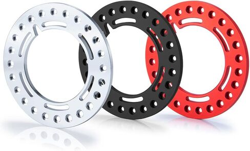 RCLIONS 4pcs Aluminum 1.9inch RC Beadlock Wheel Rim Replacement Ring for 1/10 RC Crawler Car 1.9" Wheels/Rims (Silver) in Kuwait