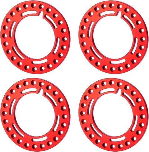 Rclions 4pcs الألومنيوم 1.9 بوصة RC Beadlock Wheel Rim Ring for 1/10 RC Crawler Car 1.9 "Wheels/Rims (Silver) in Kuwait