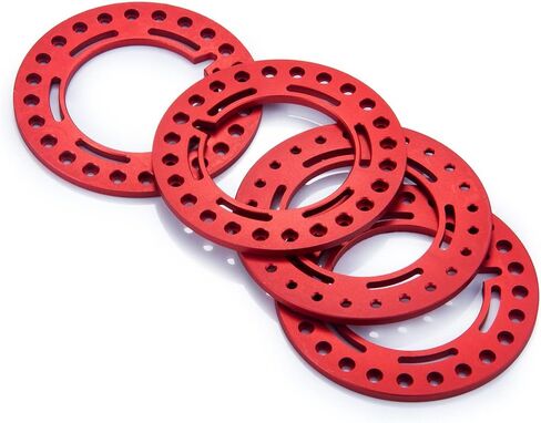 Rclions 4pcs الألومنيوم 1.9 بوصة RC Beadlock Wheel Rim Ring for 1/10 RC Crawler Car 1.9 "Wheels/Rims (Silver) in Kuwait