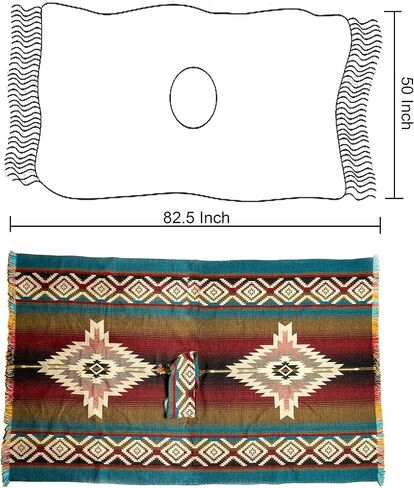Adult Ponchos with Hood – Alpaca Wool Poncho Men – Cowboy Poncho for Men – Handmade Andean Gaban – Mexican Style Design in Kuwait