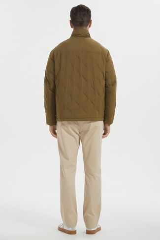 Orolay Men's Lightweight Quilted Bomber Jackets Full Zip Winter Down Coat Water Repellent Casual Outerwear in Kuwait