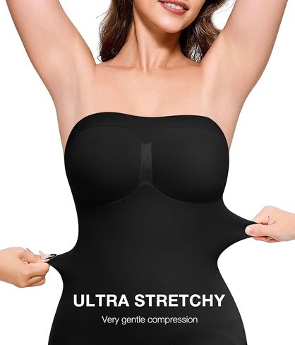 CtriLady Strapless Shapewear Bodysuit for Women Tummy Control Shapewear Seamless Full Body Shaper with Removable Straps in Saudi Arabia