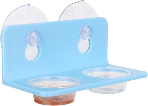 Crested Gecko Feeding Ledge with 10PCS Gecko Food Water Dish - Black in Kuwait