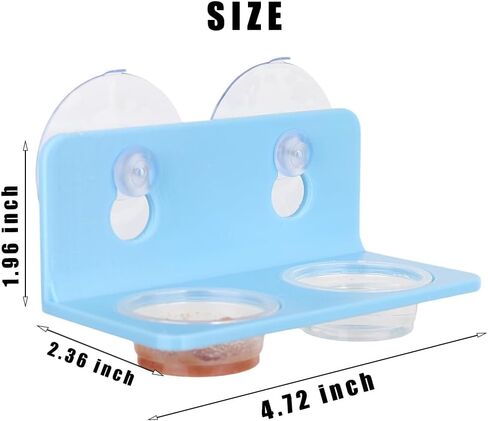 Crested Gecko Feeding Ledge with 10PCS Gecko Food Water Dish - Black in Kuwait