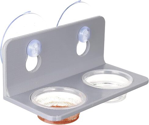 Crested Gecko Feeding Ledge with 10PCS Gecko Food Water Dish - Black in Kuwait