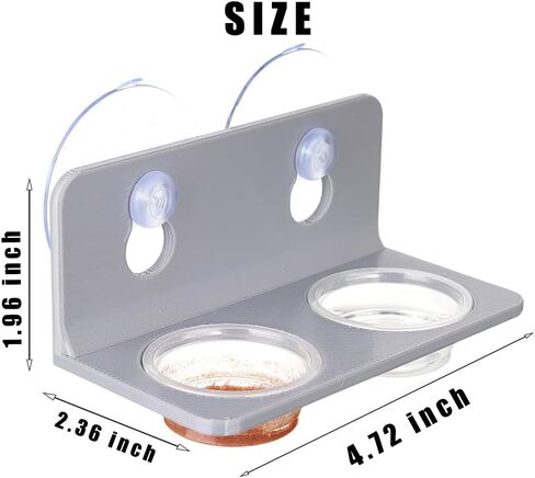 Crested Gecko Feeding Ledge with 10PCS Gecko Food Water Dish - Black in Kuwait