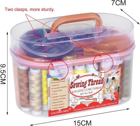 Sewing kit Sewing Thread Sewing Supplies Family Repair Kit Traveler Sewing Project kit DIY Sewing Supplies Organizer in Kuwait