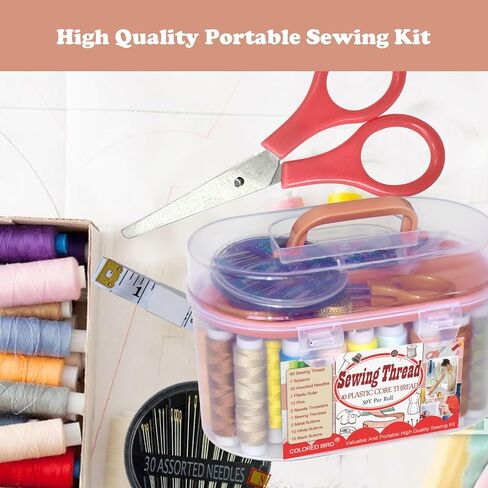 Sewing kit Sewing Thread Sewing Supplies Family Repair Kit Traveler Sewing Project kit DIY Sewing Supplies Organizer in Kuwait