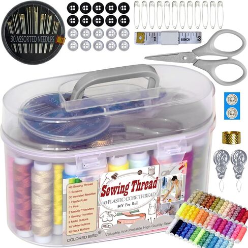 Sewing kit Sewing Thread Sewing Supplies Family Repair Kit Traveler Sewing Project kit DIY Sewing Supplies Organizer in Kuwait