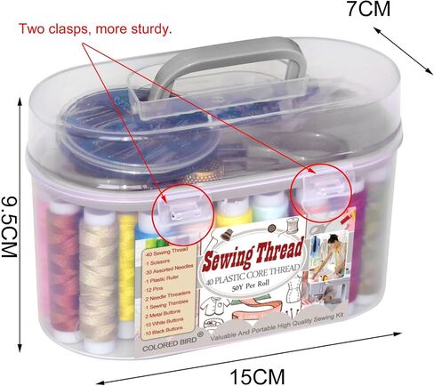 Sewing kit Sewing Thread Sewing Supplies Family Repair Kit Traveler Sewing Project kit DIY Sewing Supplies Organizer in Kuwait