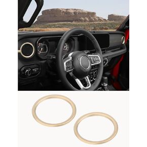 Savadicar HVAC Air Vent Trim Covers for 2024+ Jeep Wrangler (JL) & Gladiator (JT) - Upgrade Your Ride Style with 2 Pcs ABS Dashboard AC Vent Accents, Premium Interior Accessories, Baby Blue