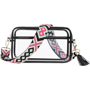 تمت الموافقة على Goopreen Clear Bag Stadium - حقيبة كروس شفافة بحزام كتف قابل للتعديل، للحفلات الموسيقية والمهرجانات والأحداث الرياضية