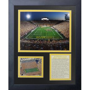 Legends Never Die Iowa Hawkeyes Kinnick Stadium Framed Photo Collage, 11 by 14-Inch