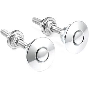 دبابيس غطاء محرك السيارة السريع من الألومنيوم بقطر 1.25 بوصة، قفل سريع الفك، زر ضغط، غطاء محرك السيارة سريع التحرير، دبابيس قفل، مجموعة قطعتين، فضي in Kuwait