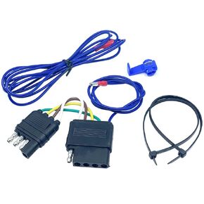 4 Way to 5 Way Flat Trailer Wire Adapter - Universal Vehicle Connector 5 Flat to 4 Flat for Boat Trailer Electric Surge Brakes