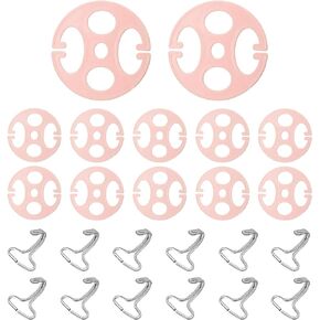 Kewucn 24PCS Car Seat Cover Plum Plate Metal Hooks, 12PCS Metal Hooks Set Locking Clip & 12PCS Plastic Auto Seat Covers Chucks, Plastic Fastener Fit Replacement Accessories for Car Seat (Black)