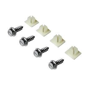 Heavy Duty Rustproof Stainless Steel Screws with Slotted 3/8" Hex Head + Nylon Inserts for Securing License Plates, Frames & Covers 4755299 3907444 A11719 Multipurpose Easy DIY Set of 4